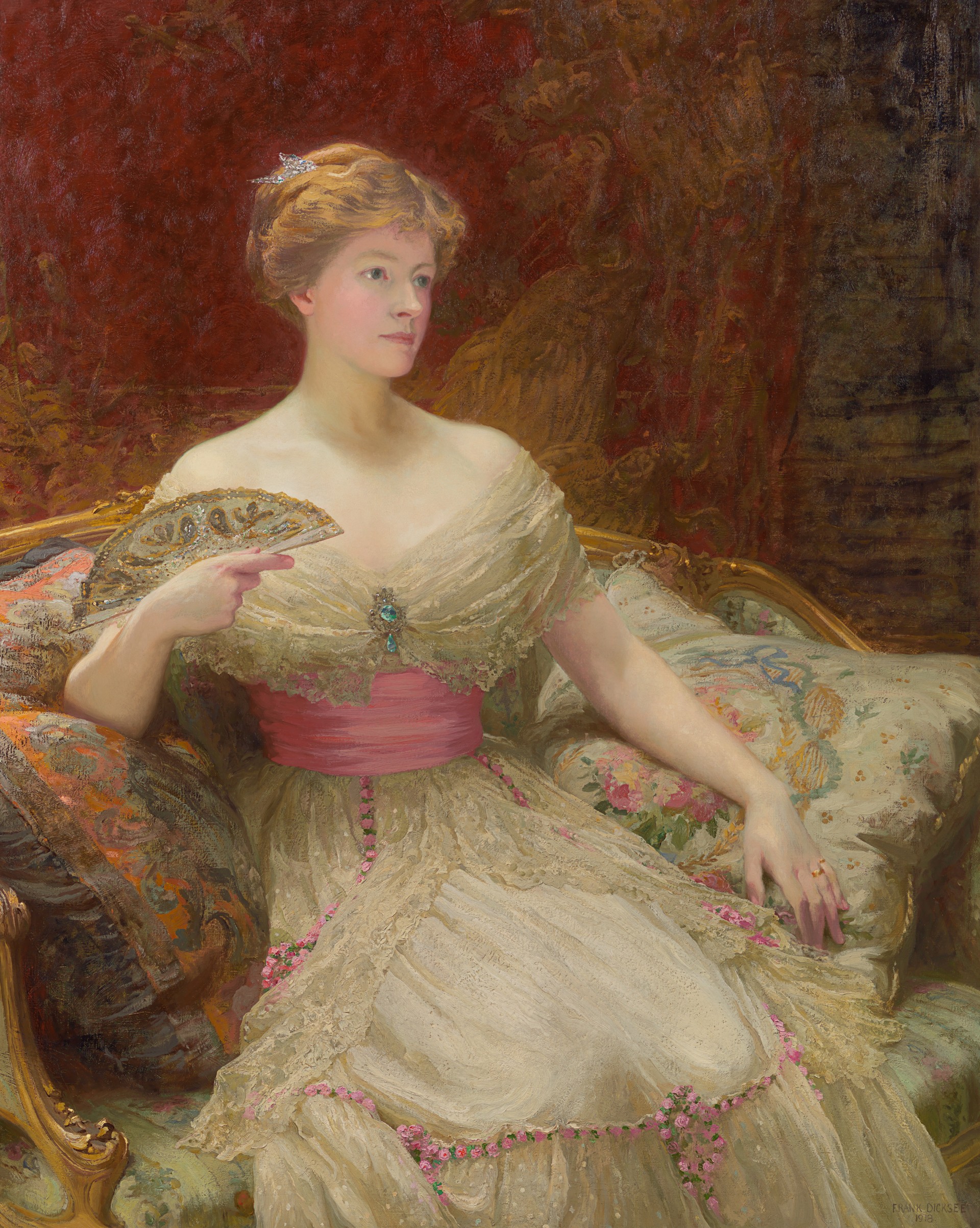 Sir Frank Dicksee - Portrait of Mrs Austin Mackenzie (1870-1948 ...