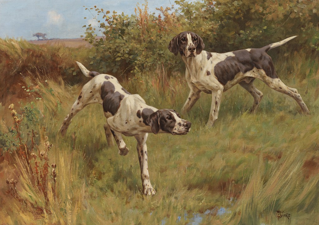 Thomas Blinks - Two English pointers on the scent