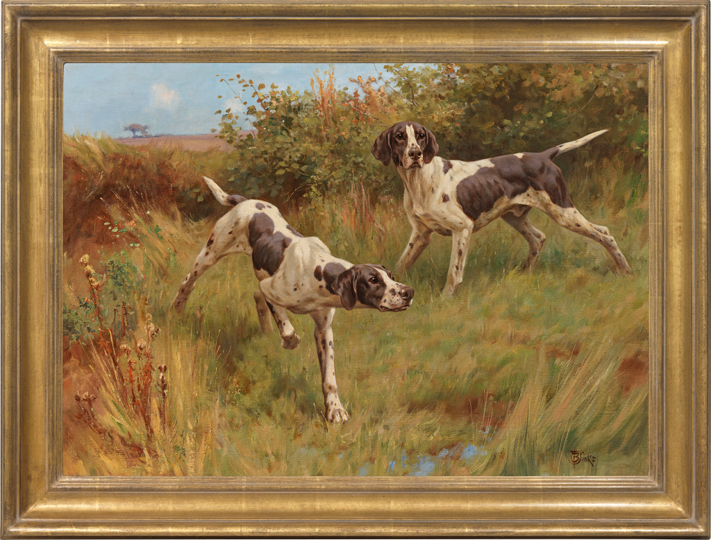 Thomas Blinks - Two English pointers on the scent