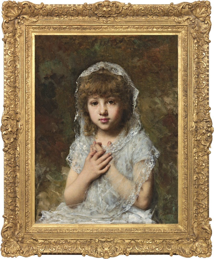 Alexei Alexeievich Harlamoff - Girl with a white veil