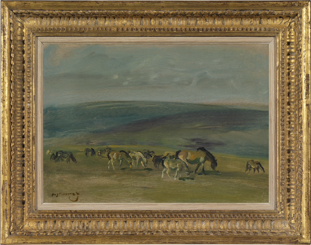 Sir Alfred Munnings - Ponies grazing on Exmoor