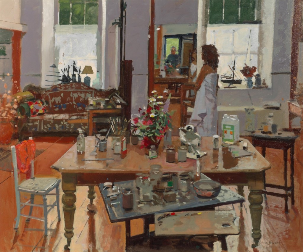 Ken Howard - Artist and model at St Clement's studio