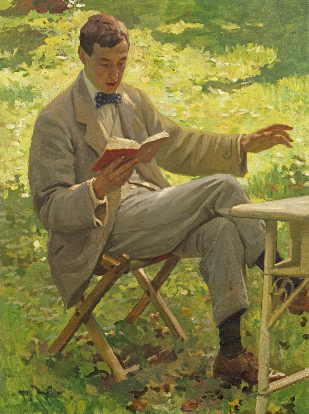 Harold Knight - Alfred Munnings reading