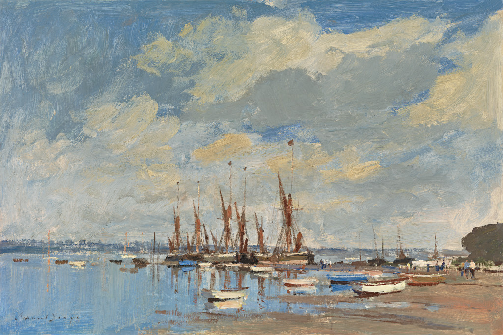 Edward Seago - Thames barges assembled at Pin Mill - Richard Green