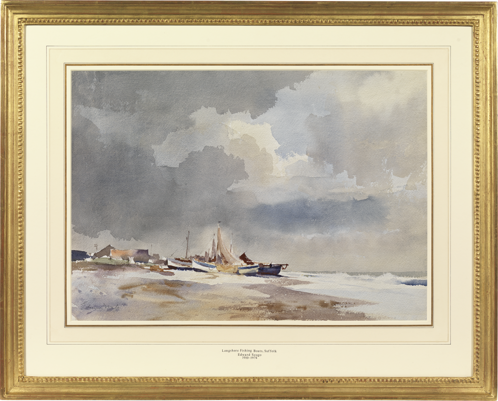 Edward Seago - Longshore fishing boats, Suffolk