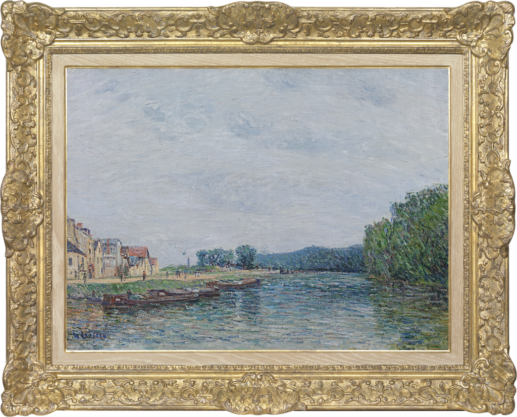 Gustave Loiseau - Barques, quai du Pothuis a Pontoise - Richard Green