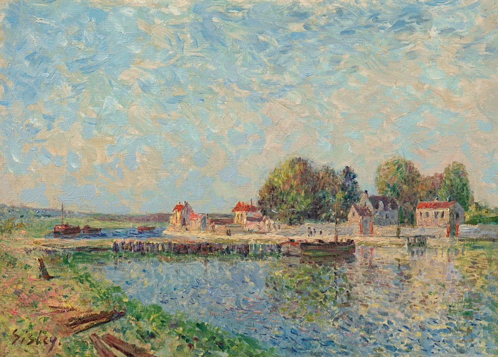 Alfred Sisley - Le barrage a Saint-Mammes, Canal du Loing - Richard Green