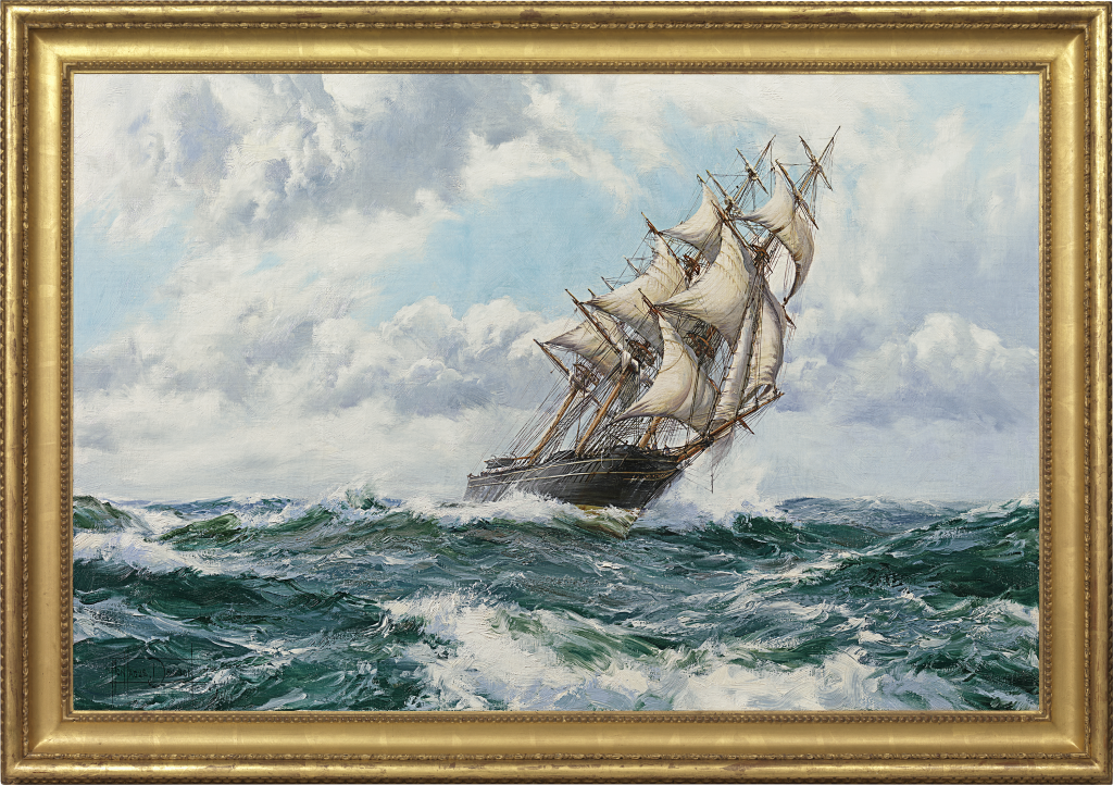 Montague Dawson - Billowing sails: the clipper Nightingale