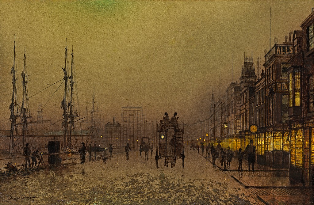 John Atkinson Grimshaw - Glasgow docks, at twilight