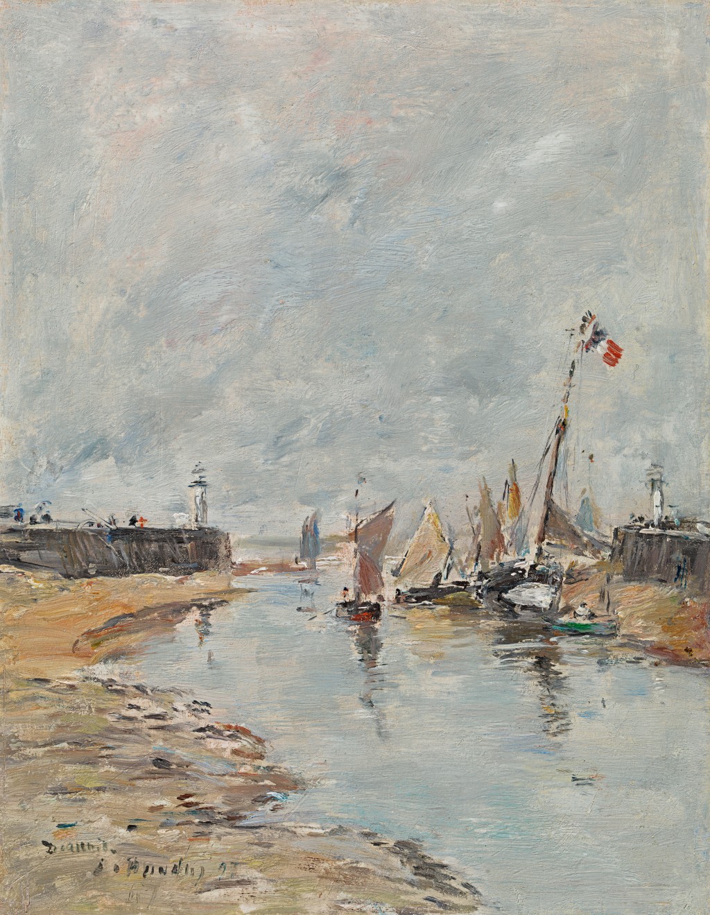 Eugene Boudin - La marée montante à Trouville