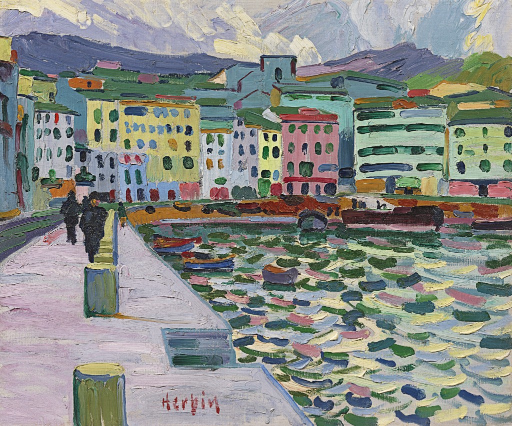 Auguste Herbin - Vue d'un port Corse I