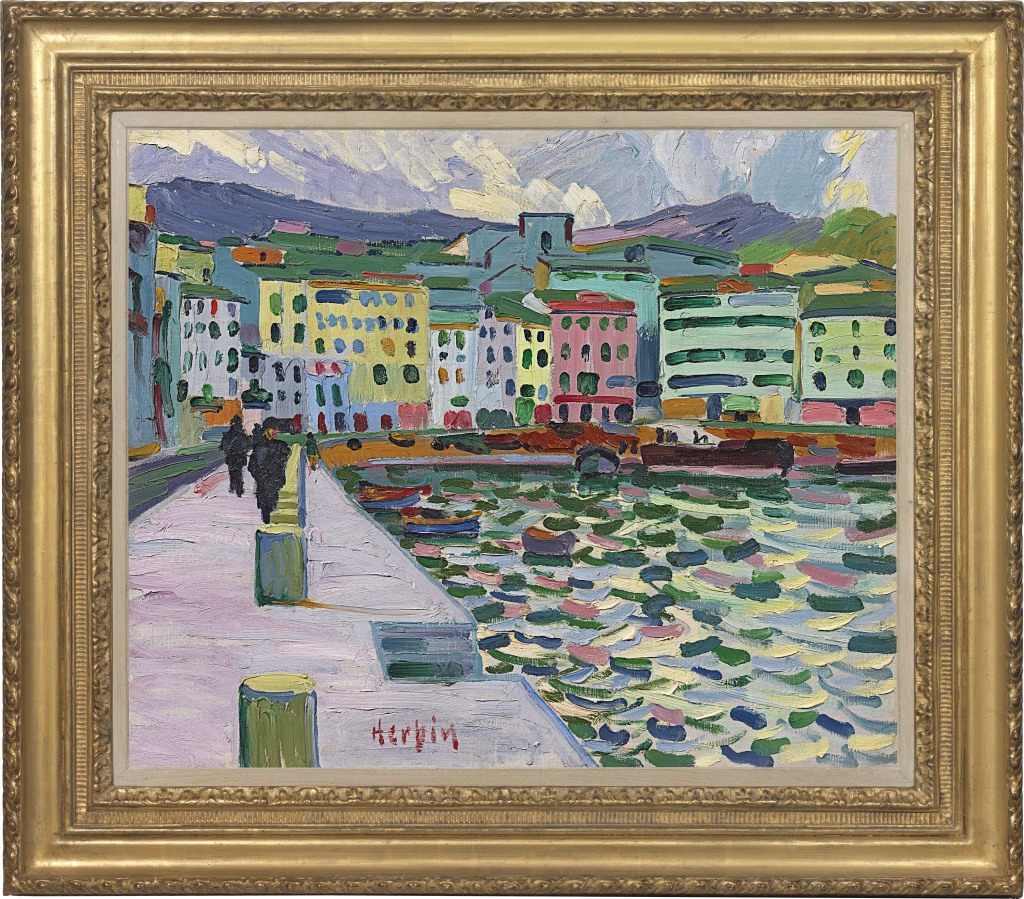 Auguste Herbin - Vue d'un port Corse I