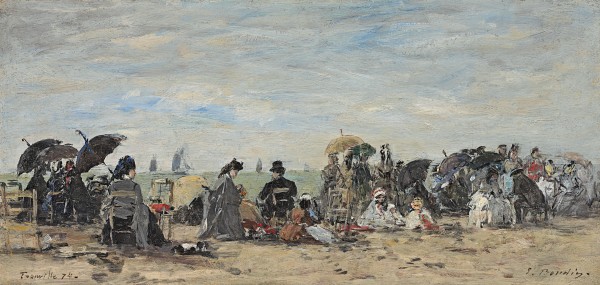 Eugene Boudin - Trouville, scene de plage