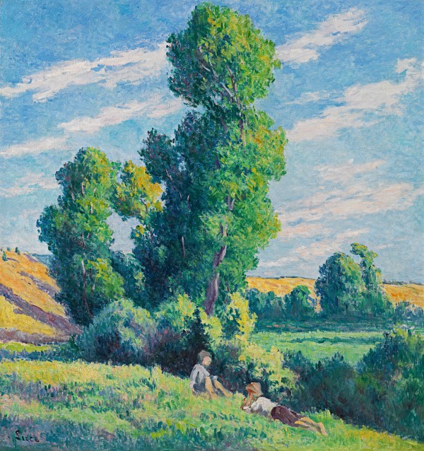 Environs de Moulineux, le repos sous les arbres