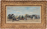 Eugene Boudin - Trouville, scene de plage