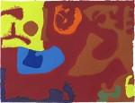 Patrick Heron - Dark Red Mini with Ultra in Cobalt near Lemon : January 1977