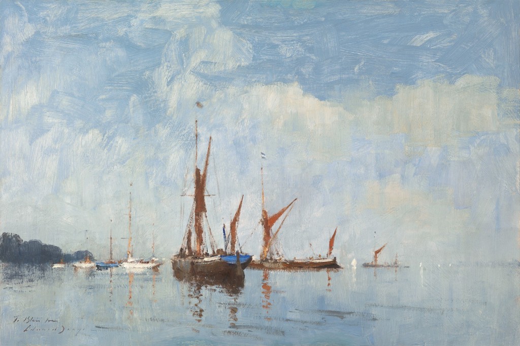 Edward Seago - Barges At Anchor On The Orwell - Richard Green