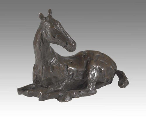 Dame Elisabeth Frink - Small sitting down horse