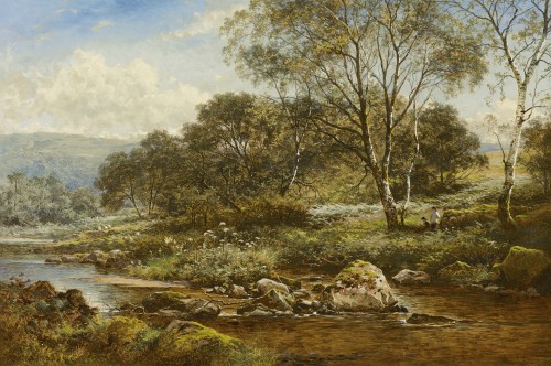 Benjamin Williams Leader - A birchwood on the Llugwy - Richard Green