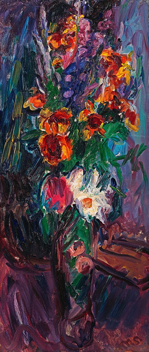 Sir Matthew Smith - Mixed flowers in a vase